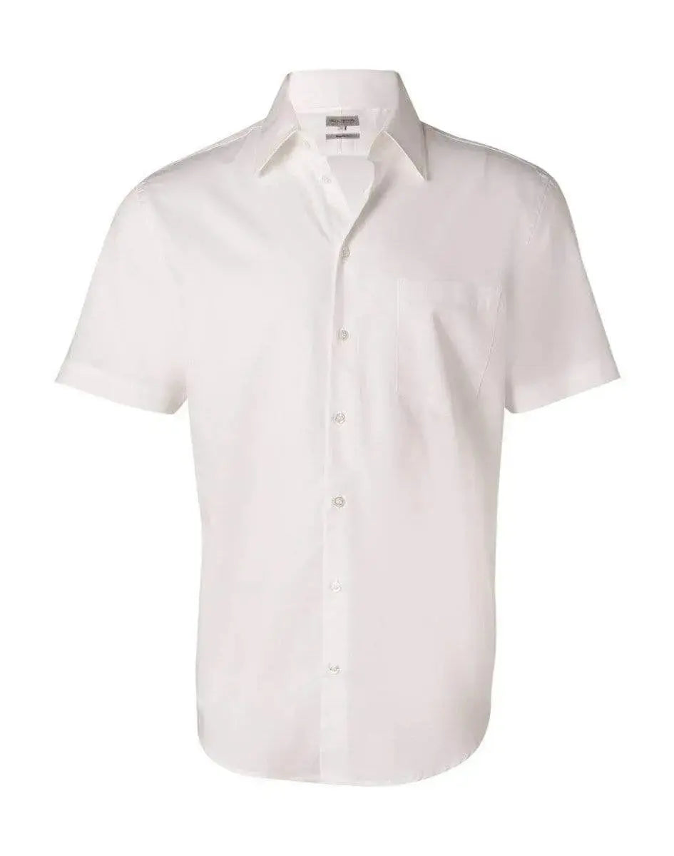 BENCHMARK Men's Fine Twill Short Sleeve Shirt M7030S Metro Workwear.